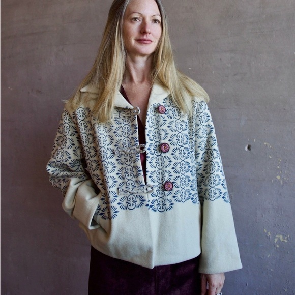 NWT Alix of Bohemia Western Lapis Trellis Jacket Size Large - Picture 13 of 16